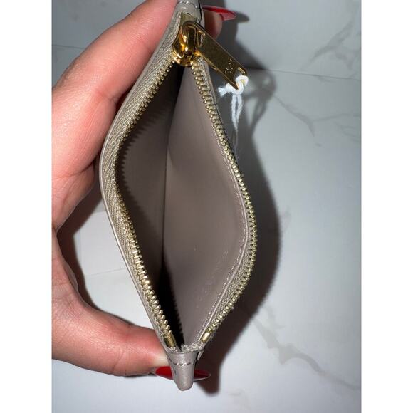 Celine Zipped Card Holder in Taupe Grained Leather - Picture 2 of 5